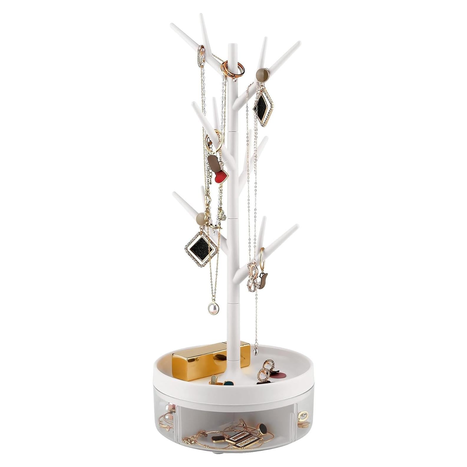 Soporte de Joyería Half Room en Forma de Árbol Blanco