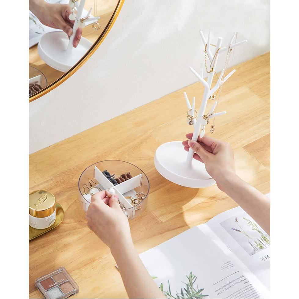 Soporte de Joyería Half Room en Forma de Árbol Blanco