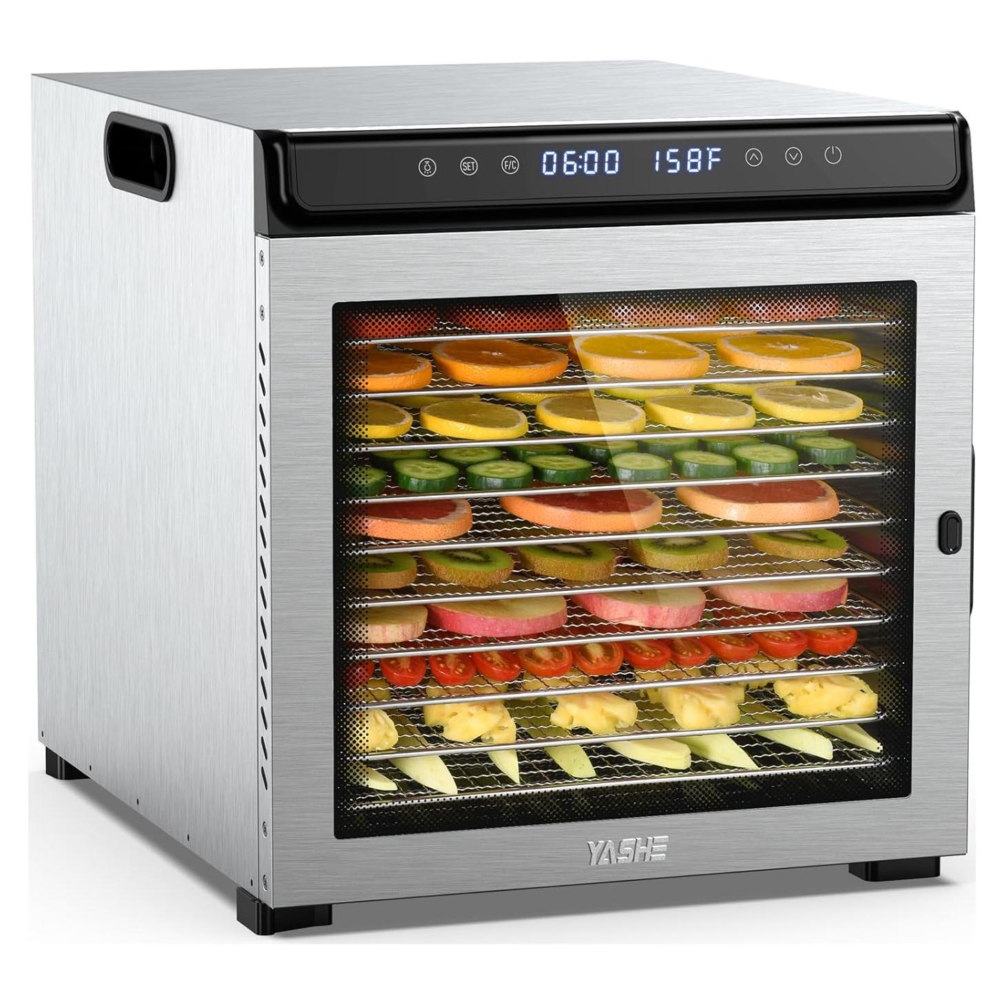 Deshidratador de Alimentos YASHE FD1001 10 Bandejas 1100W
