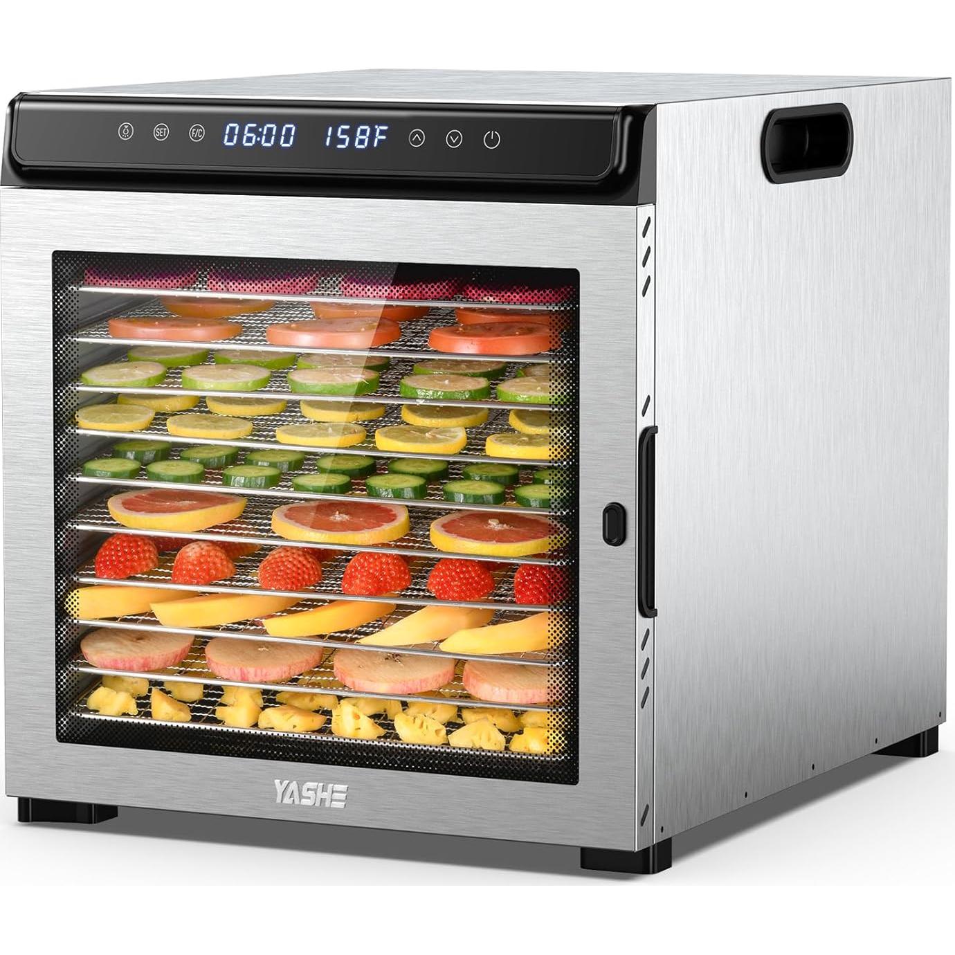 Deshidratador de Alimentos YASHE FD1001 10 Bandejas 1100W