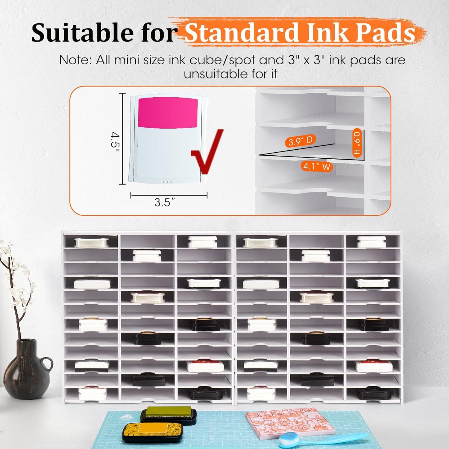 Estante de 2 piezas Krafetto para almohadillas de tinta 36 rejillas