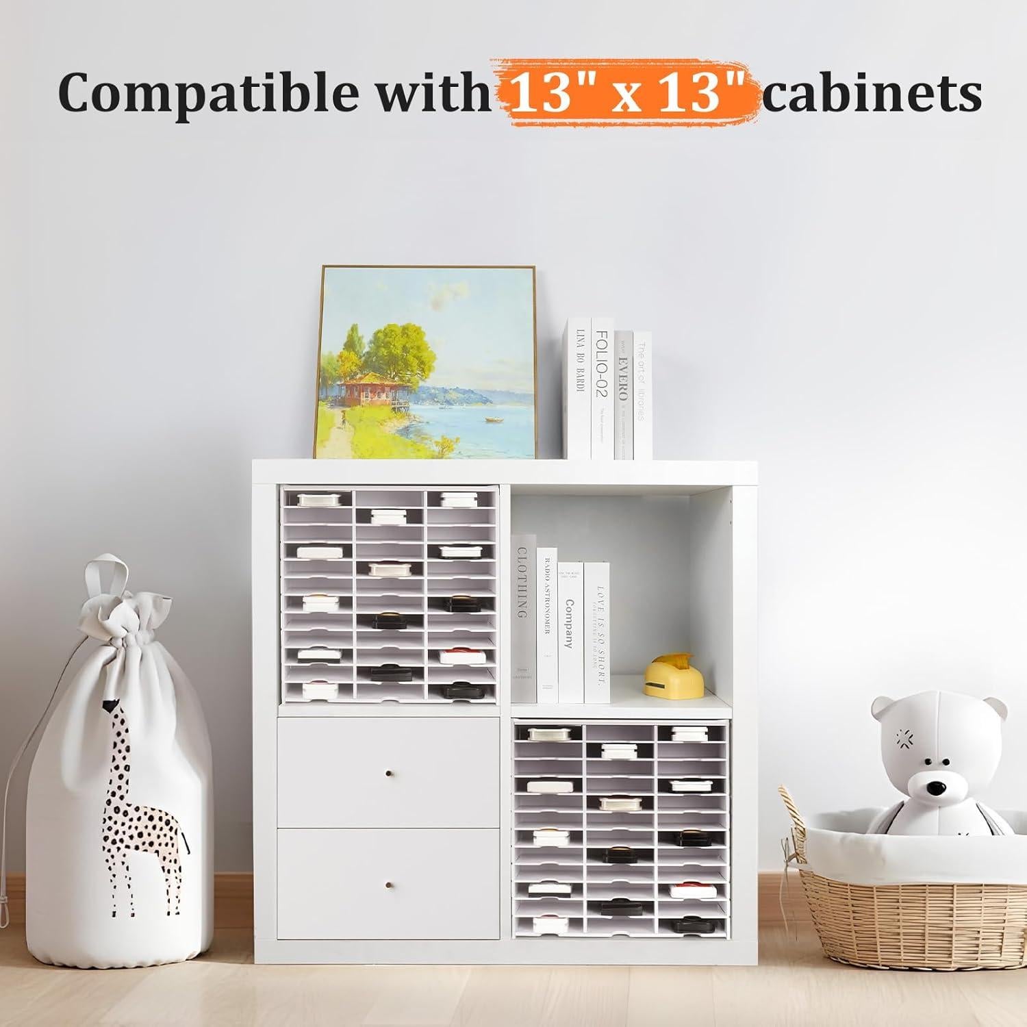 Estante de 2 piezas Krafetto para almohadillas de tinta 36 rejillas