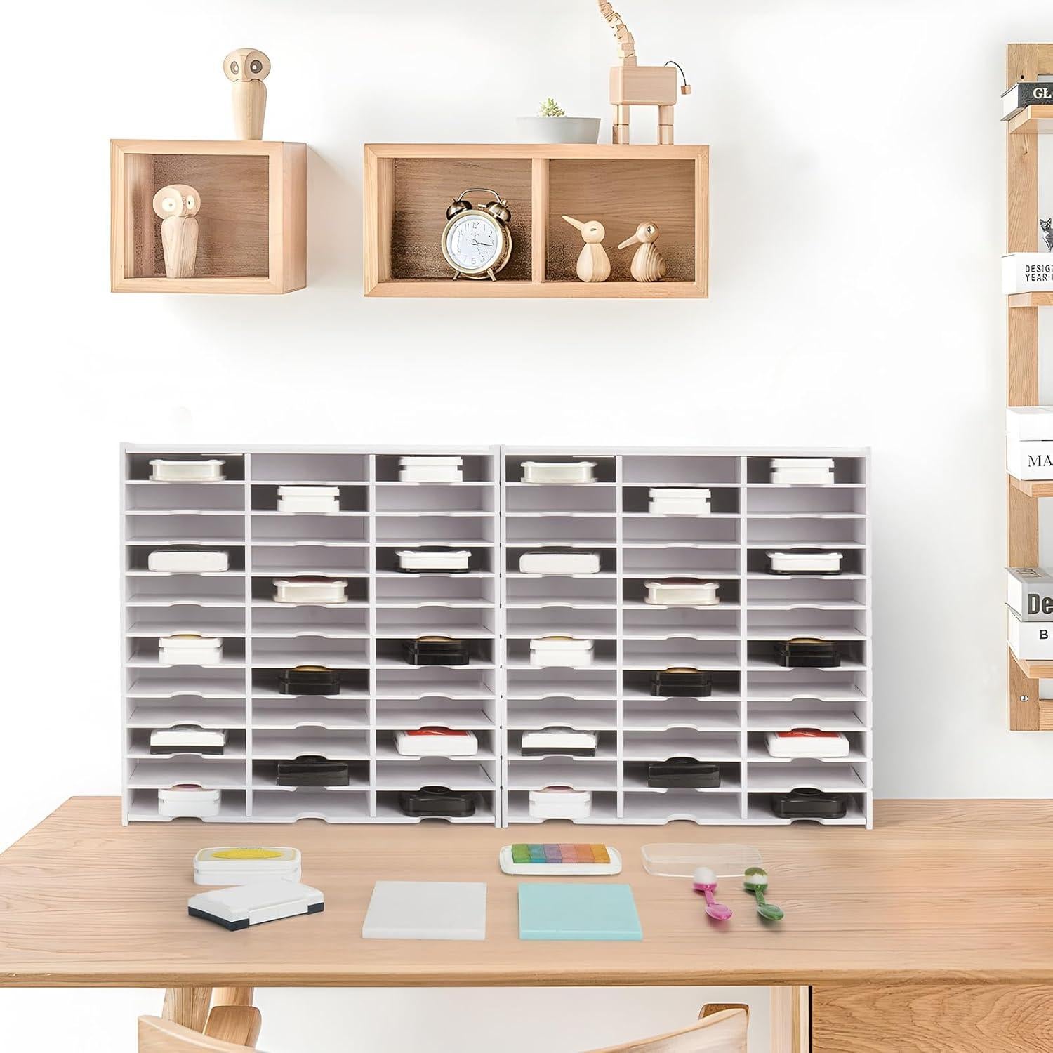 Estante de 2 piezas Krafetto para almohadillas de tinta 36 rejillas