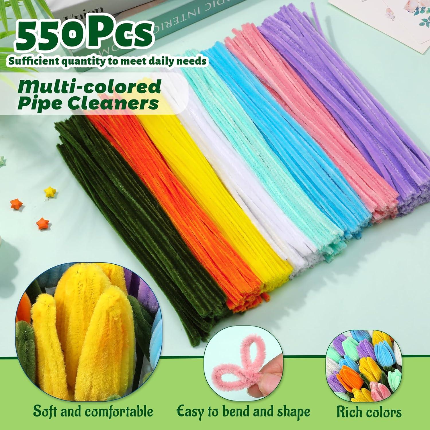 Kit de Limpiapipas ZXIIXZ 550 Pcs 8 Colores Manualidades