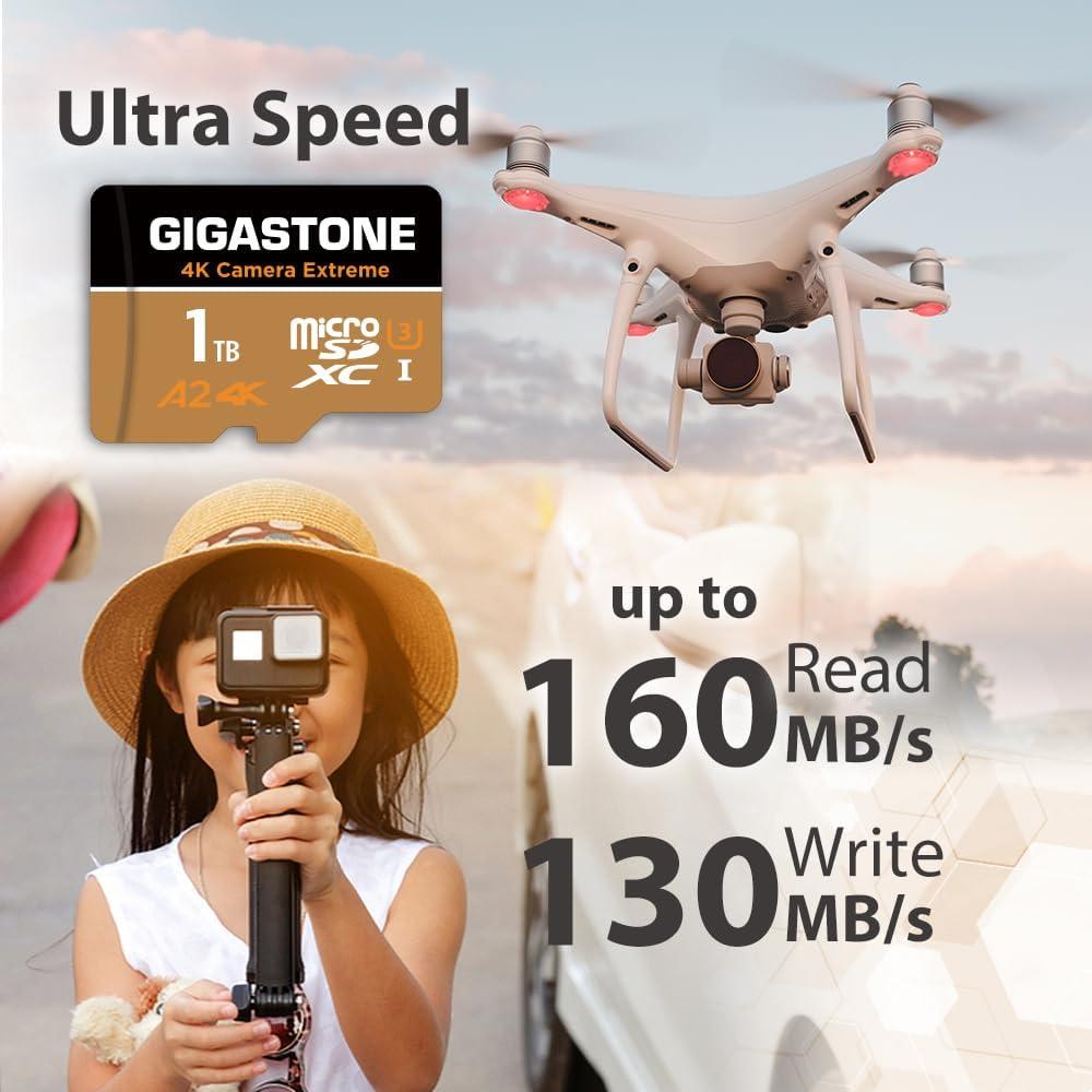 Tarjeta Micro SD Gigastone 1TB UHS-I U3 A2 4K C10 R/W 160/130 MB/s
