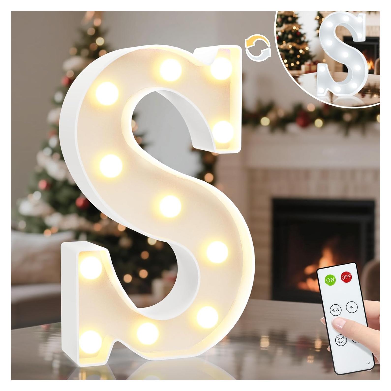 Letras Iluminadas Elnsivo Letra S con Control Remoto