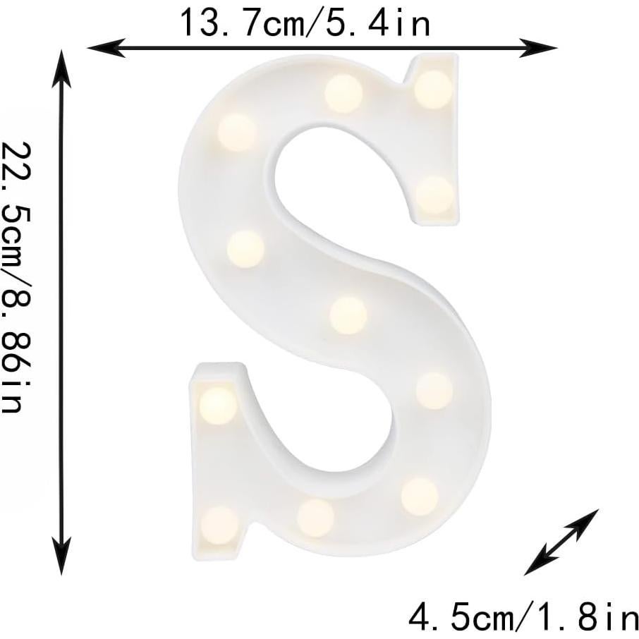 Letras Iluminadas Elnsivo Letra S con Control Remoto