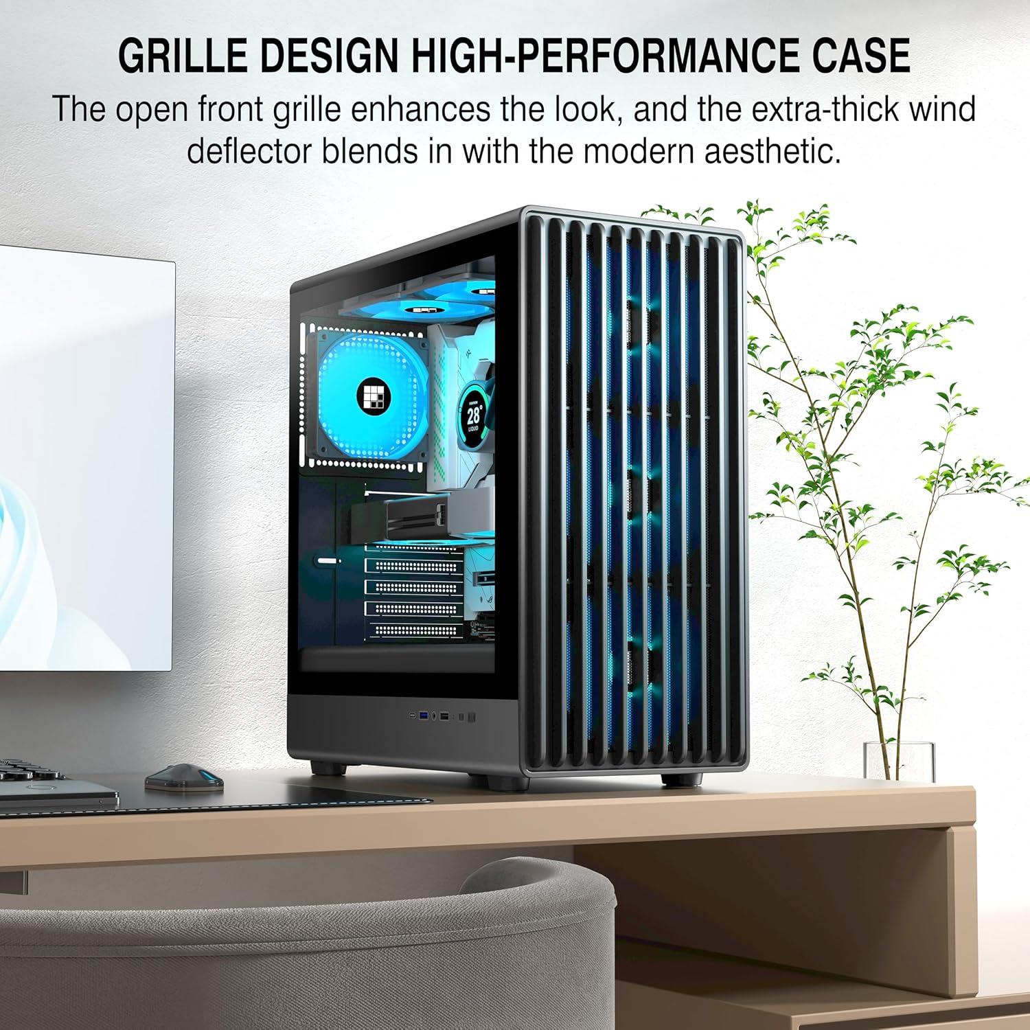 Caja de PC FOIFKIN K6 ATX Mid-Tower con 6 Ventiladores ARGB