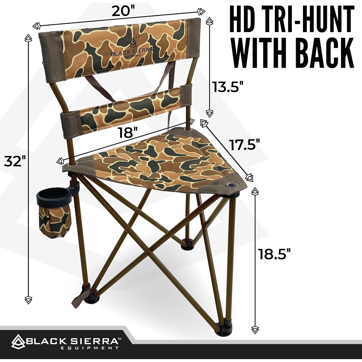 Silla Tripode Plegable Black Sierra HCH-004 136 Kg Camo