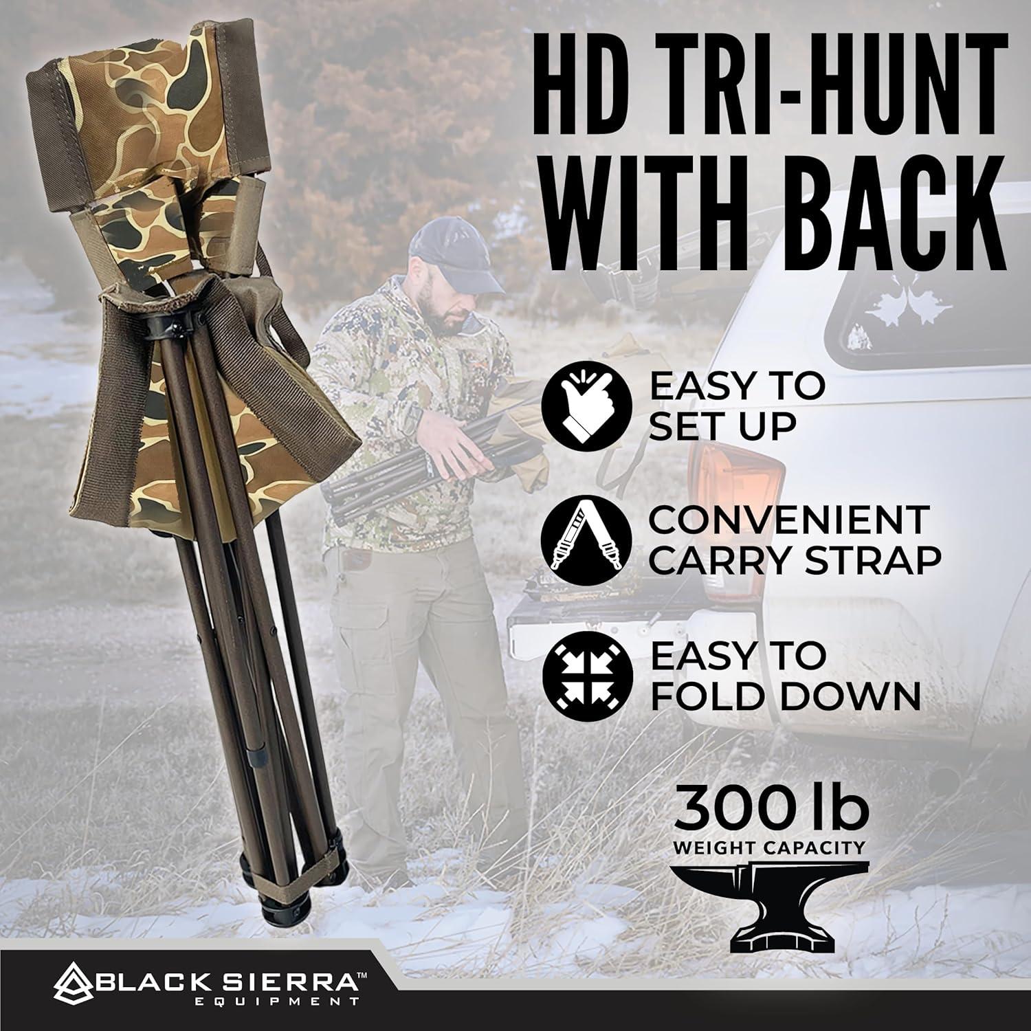 Silla Tripode Plegable Black Sierra HCH-004 136 Kg Camo