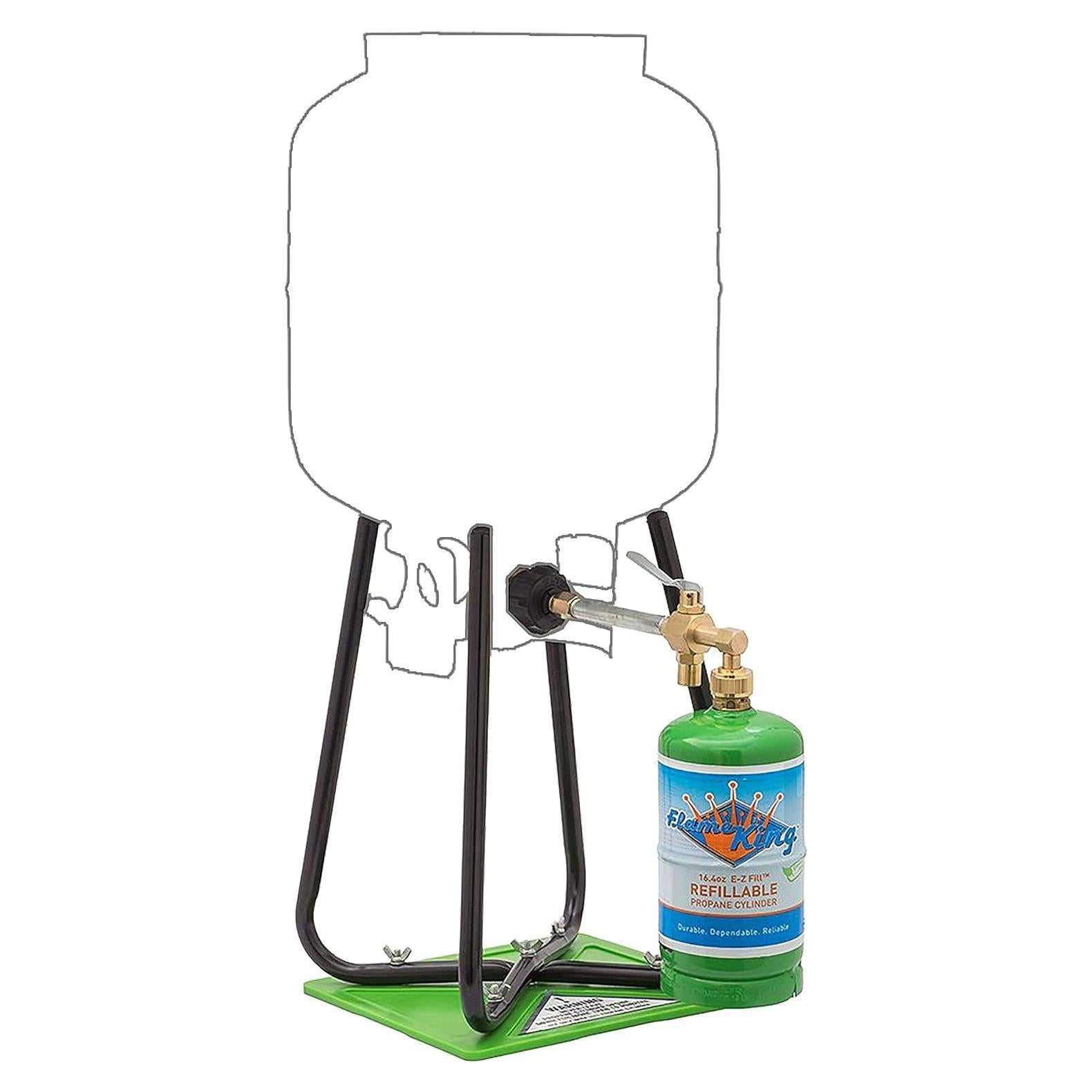 Cilindro de Propano Recargable 1LB Flame King + Kit de Recarga