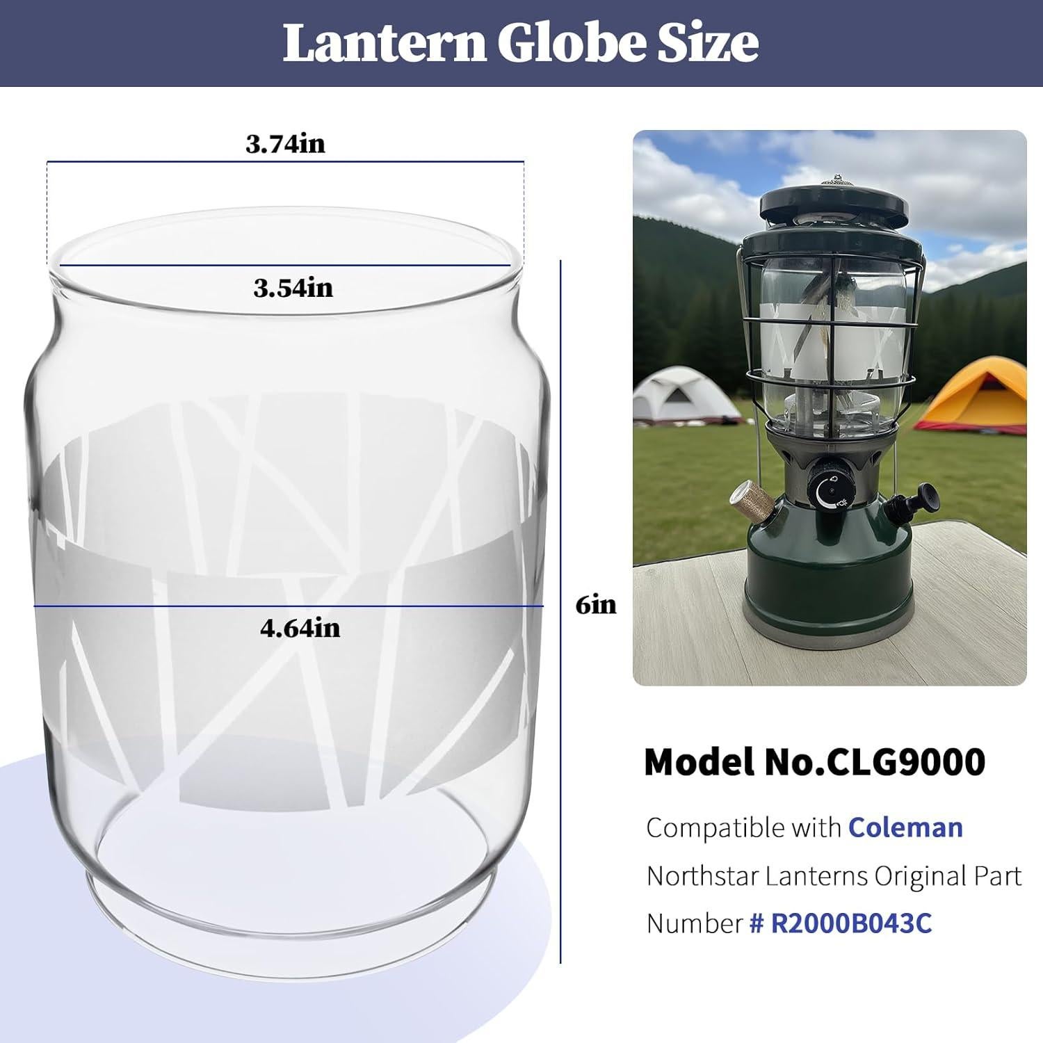 Globo de Linterna de Vidrio Borosilicato Coleman Northstar