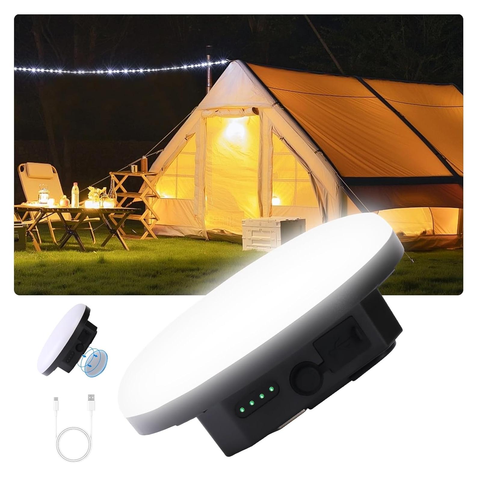 Luz colgante LED recargable Amkulop F03 30W para camping