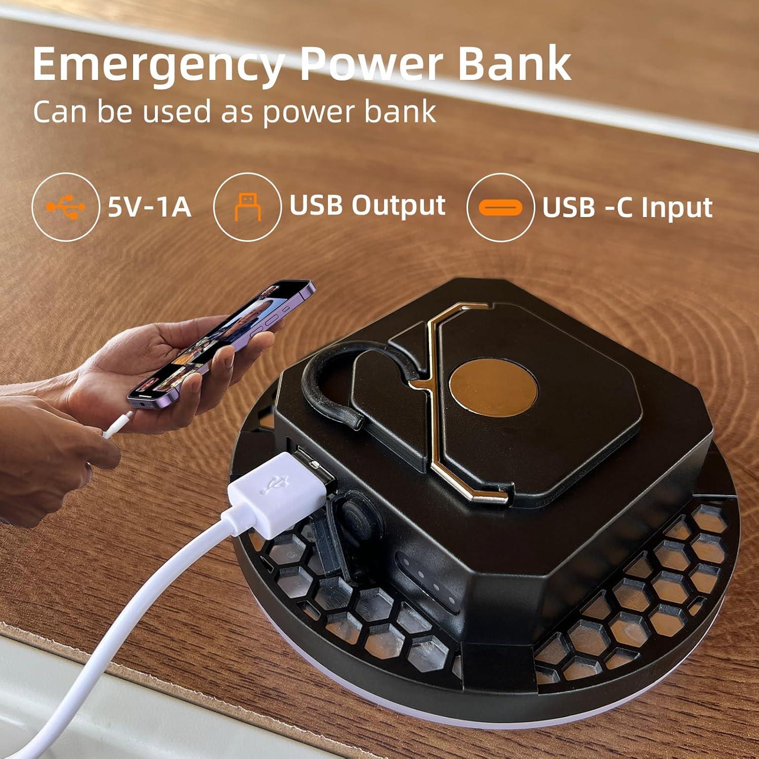 Luz colgante LED recargable Amkulop F03 30W para camping