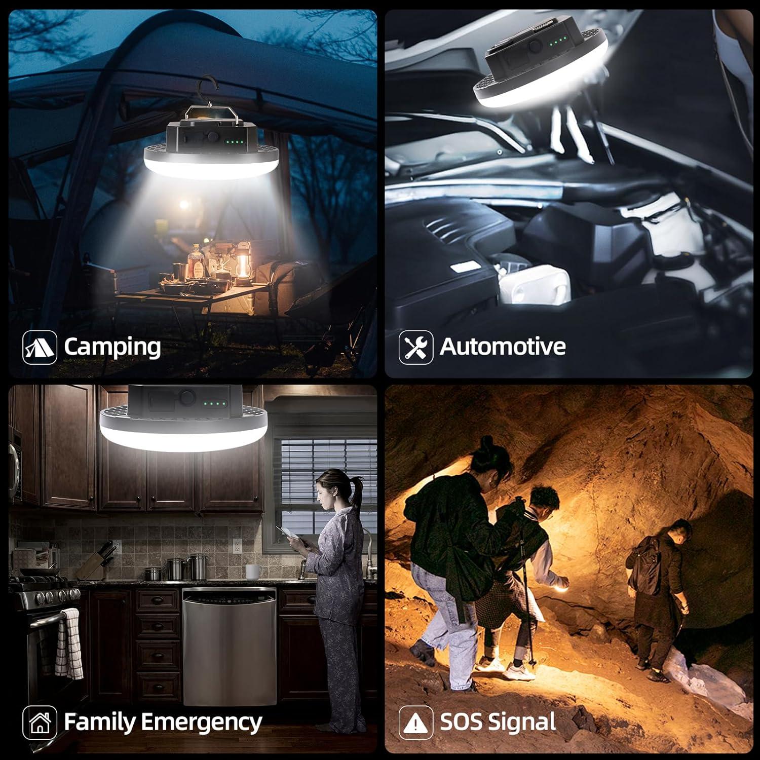 Luz colgante LED recargable Amkulop F03 30W para camping