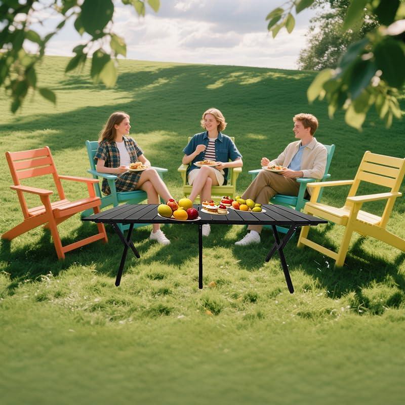 Mesa Plegable de Aluminio Evolve Heritage 119x58 cm Negra