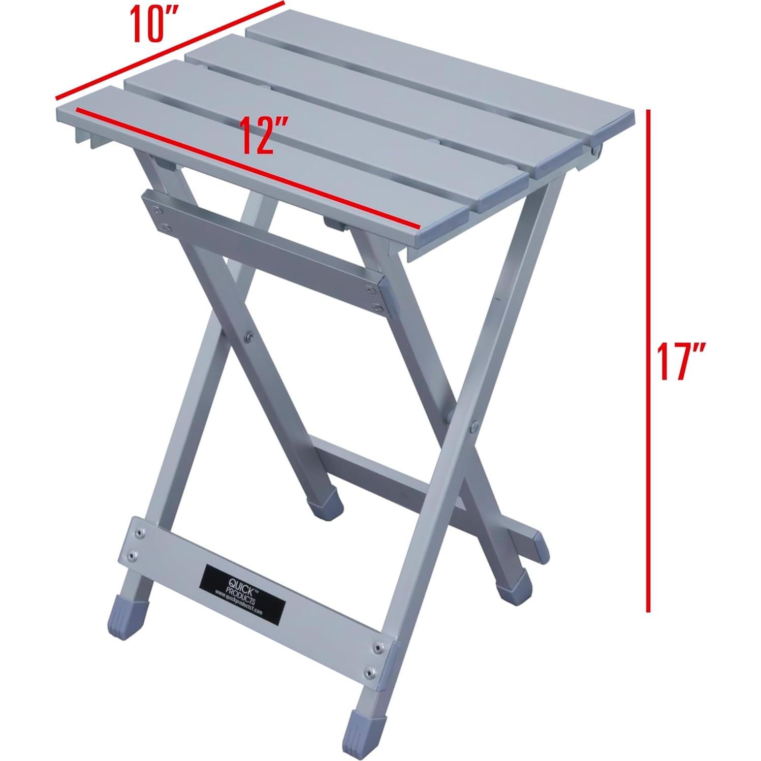 Mesa Lateral Plegable Aluminio Quick Products QP-AFT91216 24x30 cm