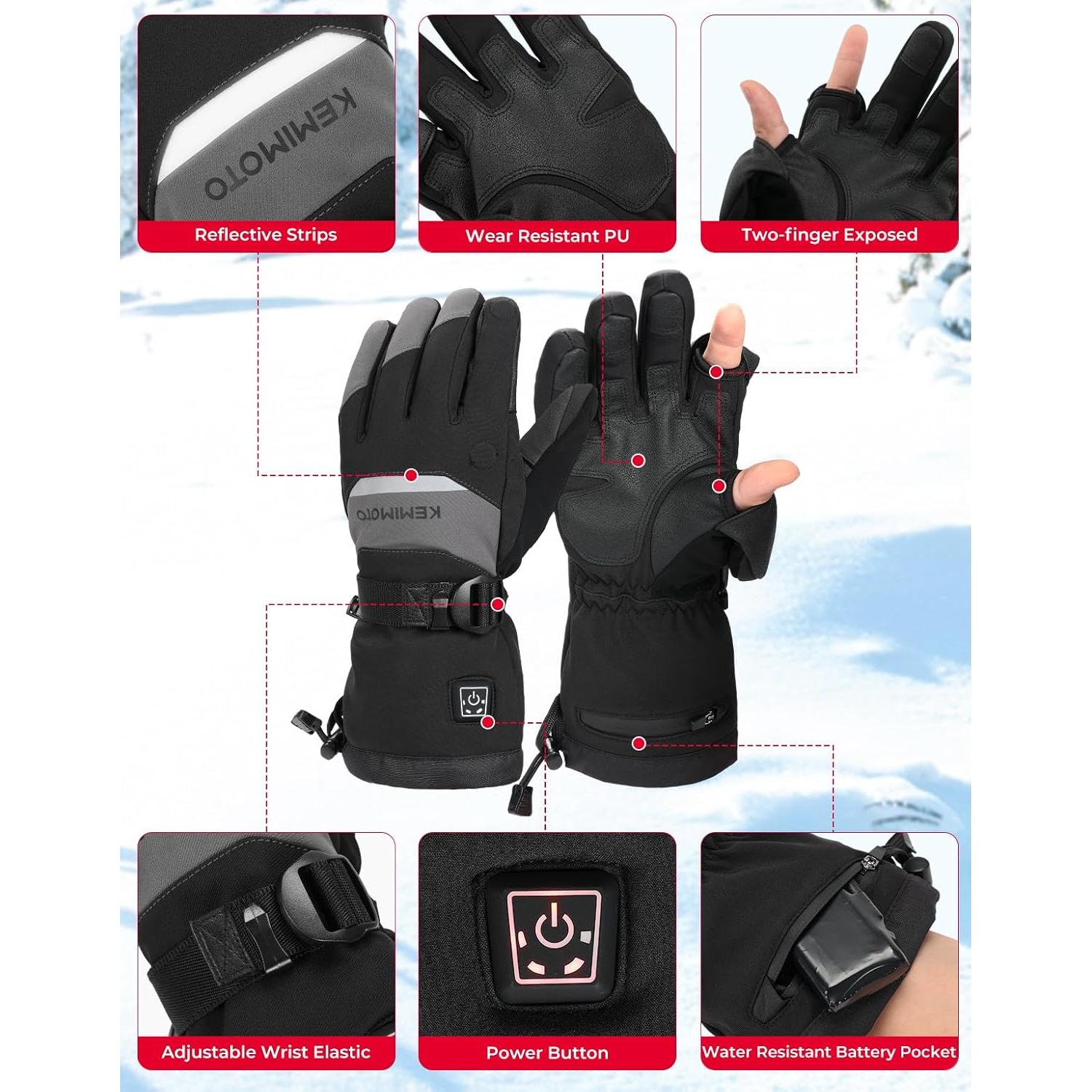 Guantes Calentados KEMIMOTO para Invierno 7.4V Unisex