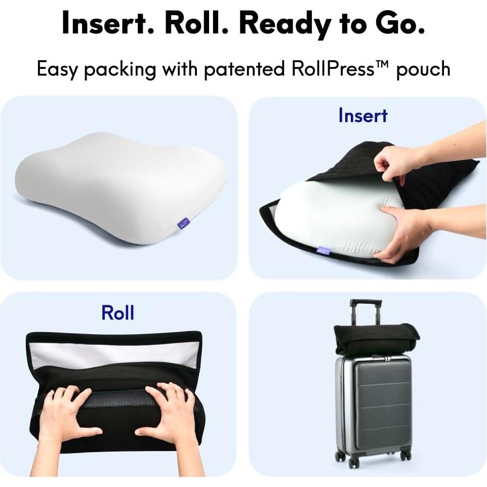 Almohada de Viaje C COJÍN LAB Espuma de Memoria Compacta