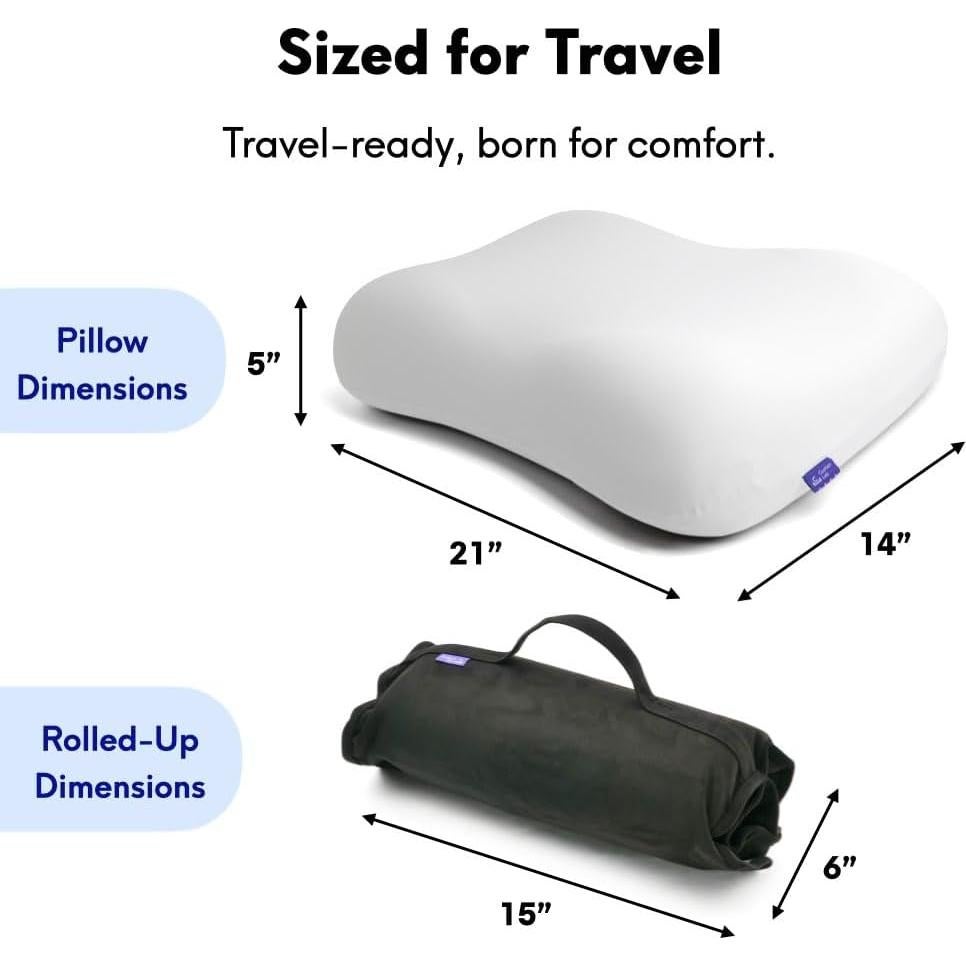 Almohada de Viaje C COJÍN LAB Espuma de Memoria Compacta