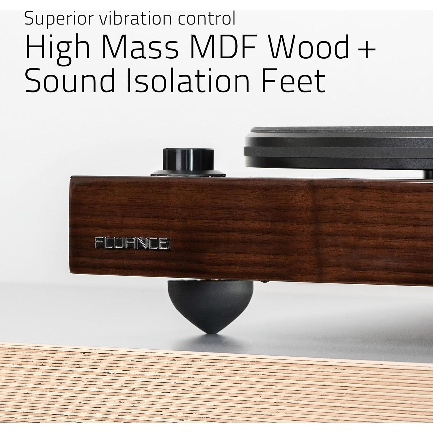 Tocadiscos Fluance RT82 Vinilo MDF Nogal Cartucho Ortofon