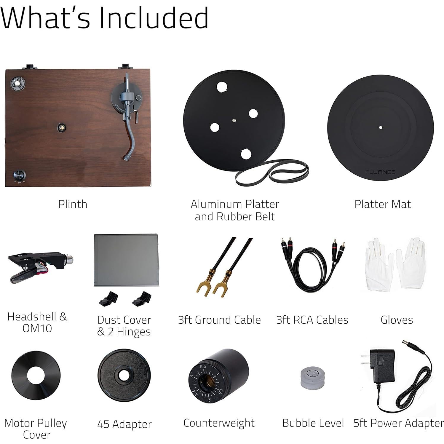 Tocadiscos Fluance RT82 Vinilo MDF Nogal Cartucho Ortofon