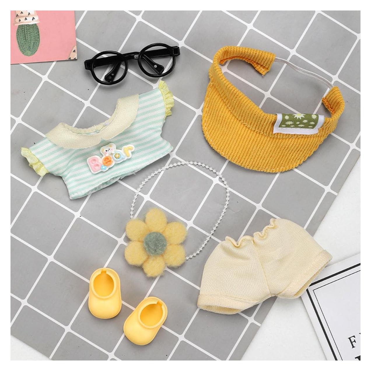 Conjunto de Ropa para Muñeca Conejo 17cm - 6 Piezas