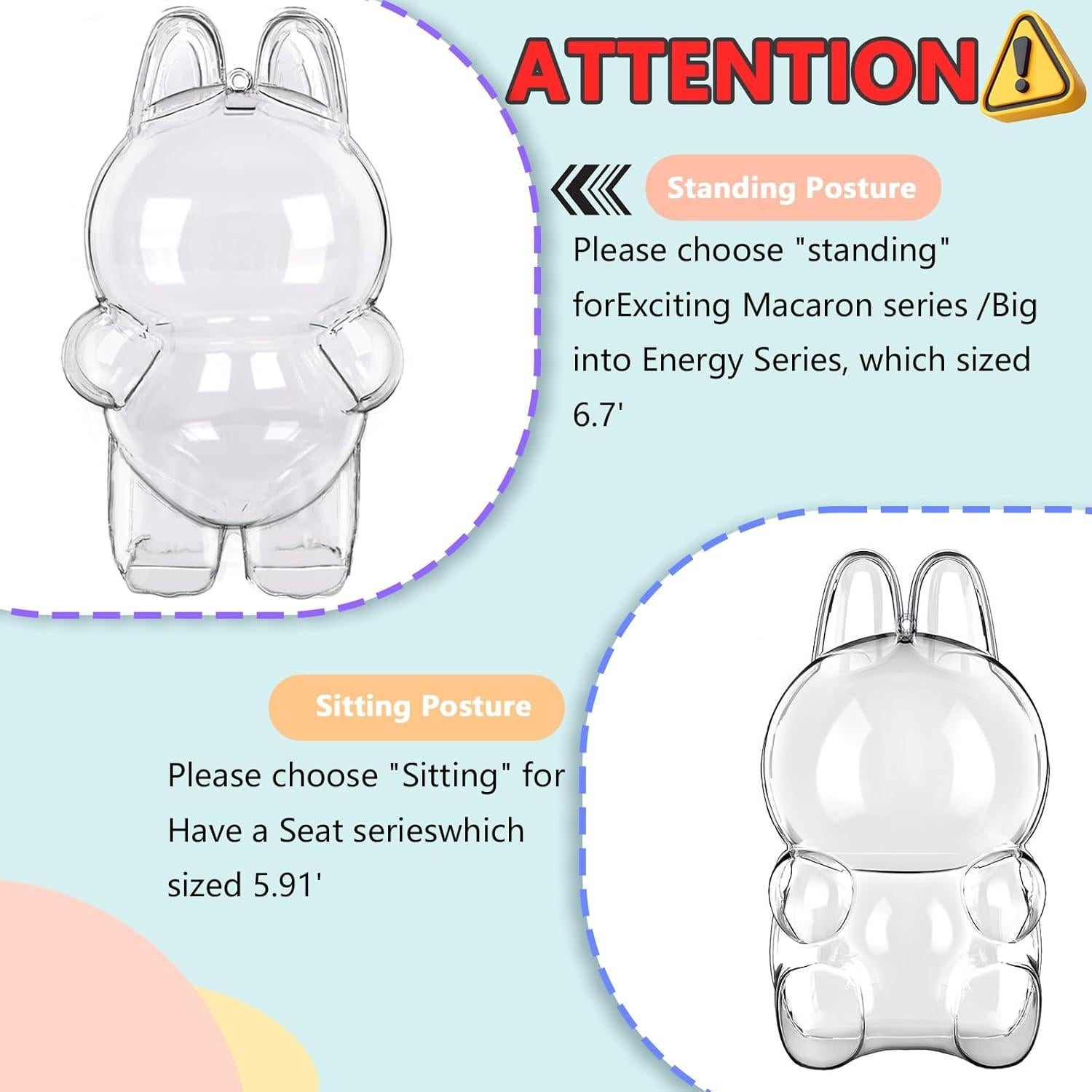 Funda Protectora Acrílica HiOKOU para Muñeca Sentado