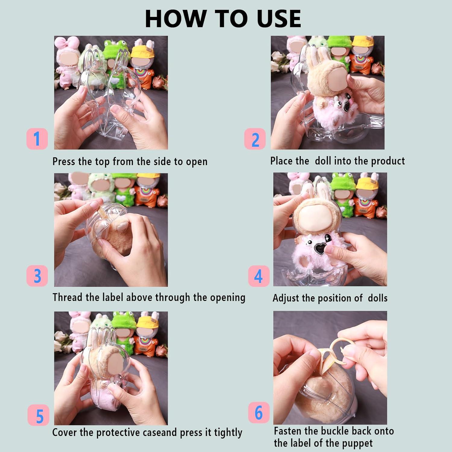 Funda Protectora Acrílica HiOKOU para Muñeca Sentado