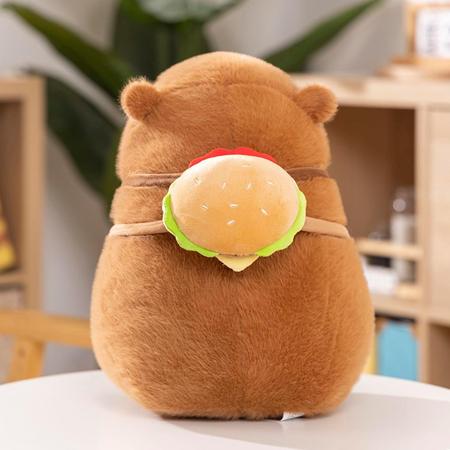 Capibara de Peluche COSGOO 30.48 cm con Mochila Hamburguesa