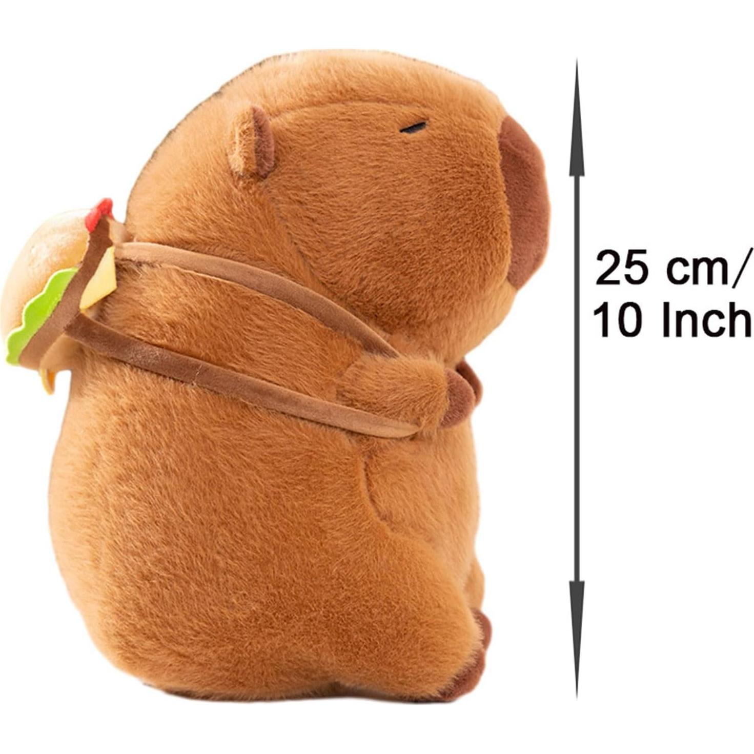 Capibara de Peluche COSGOO 30.48 cm con Mochila Hamburguesa