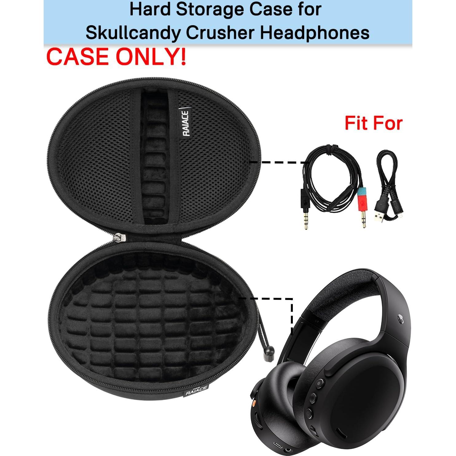 Funda Dura EVA para Auriculares Skullcandy Crusher - Negro