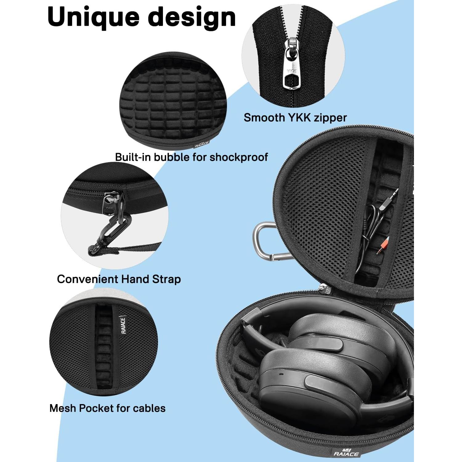 Funda Dura EVA para Auriculares Skullcandy Crusher - Negro