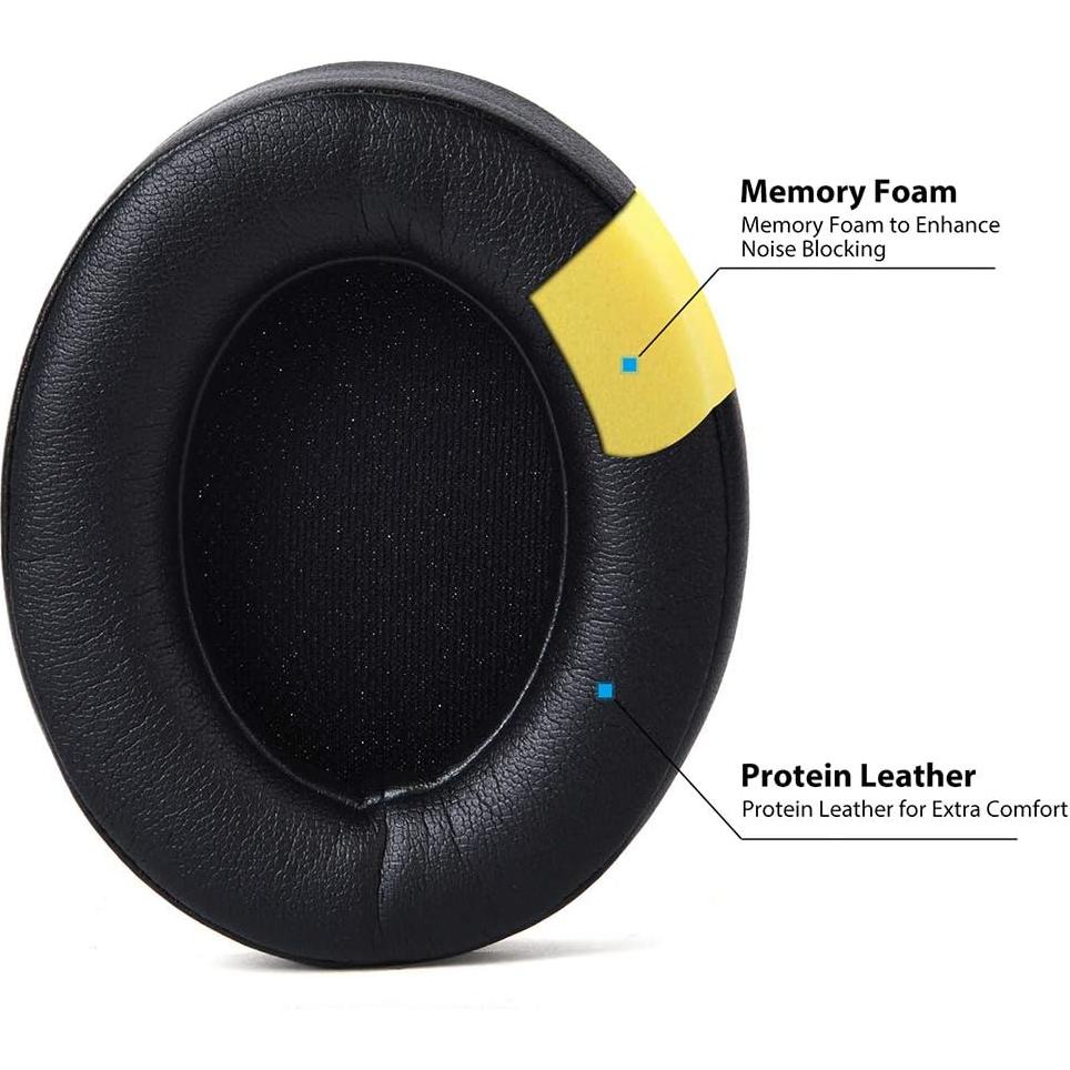 Almohadillas de Reemplazo HZTCAM para Beats Studio 2 y 3 - Negro