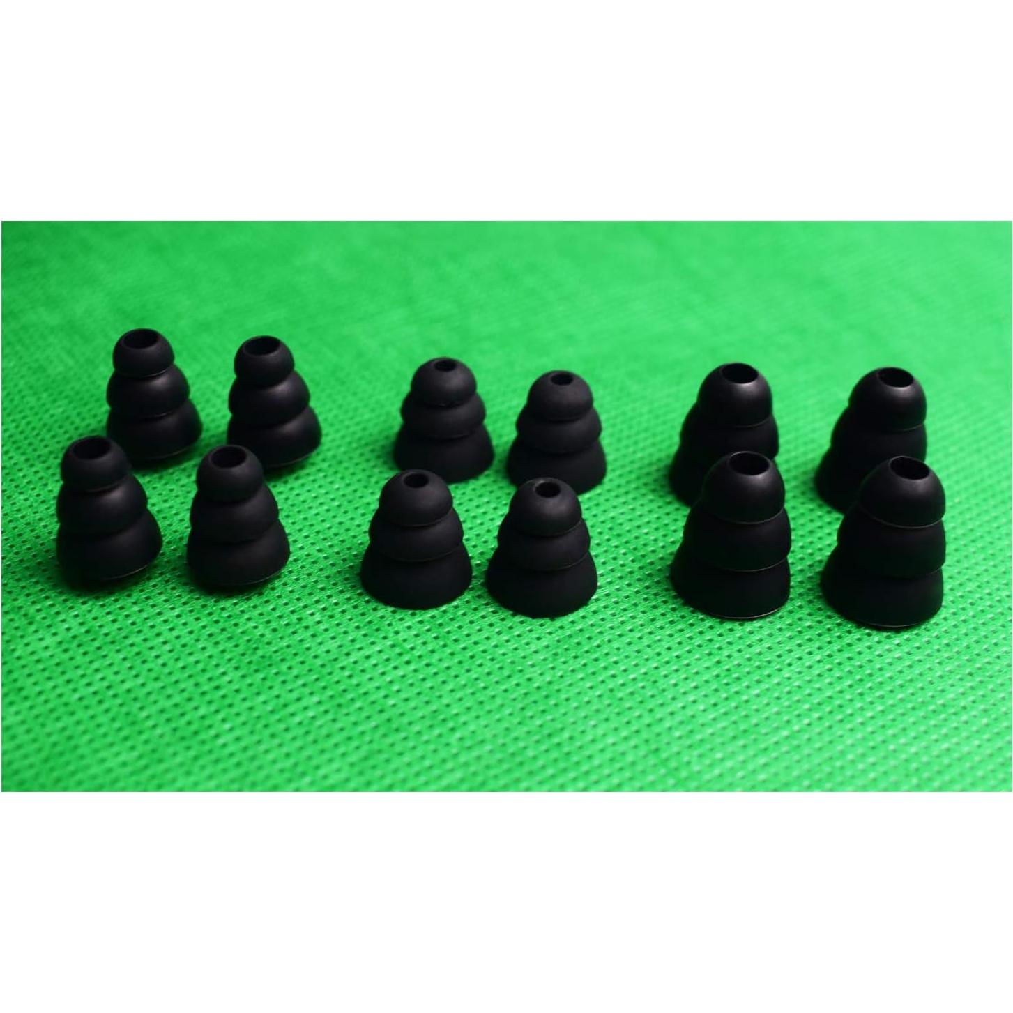 Puntas de oído de triple flanja Motanar - 6 pares S/M/L