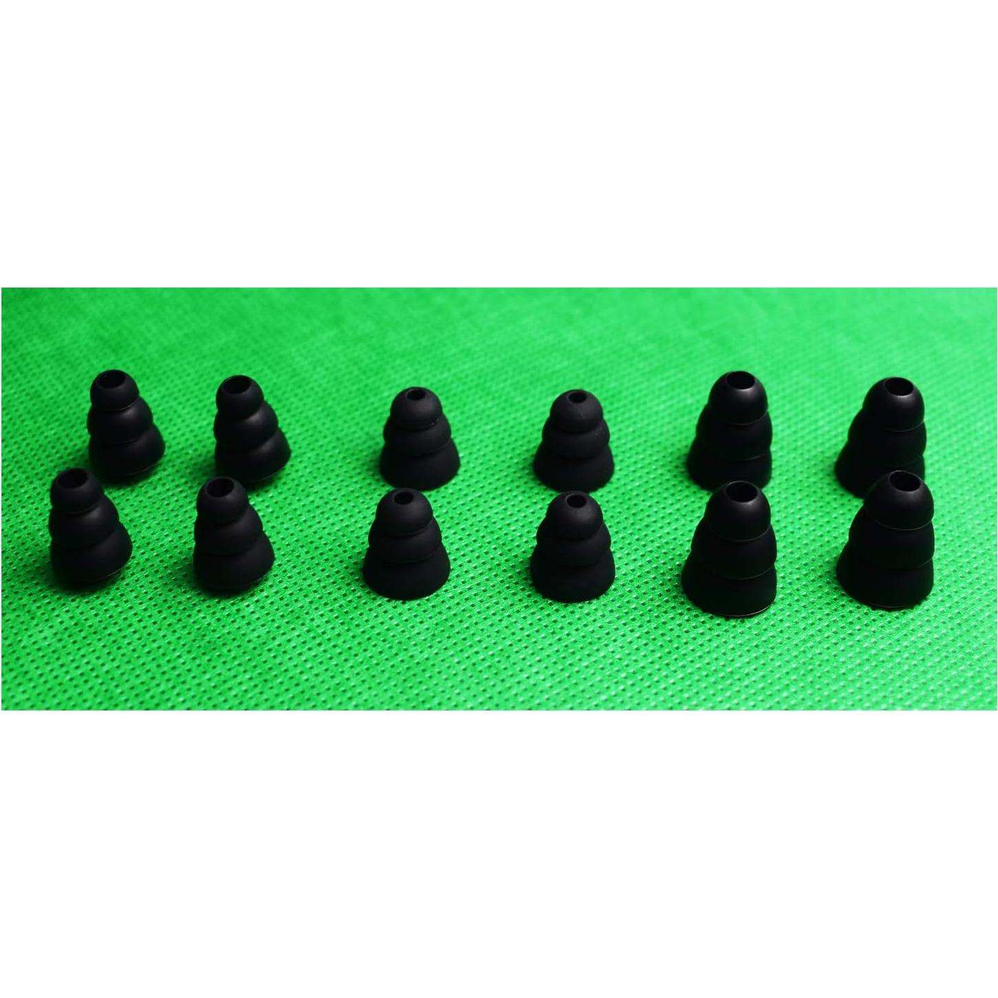 Puntas de oído de triple flanja Motanar - 6 pares S/M/L