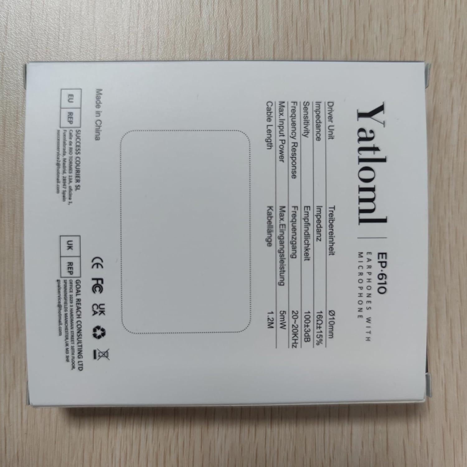 Auriculares Intrauditivos Yatloml EP610 con Micrófono 3.5mm