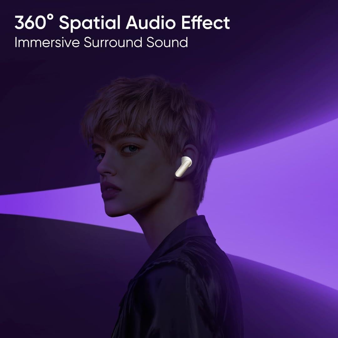 Auriculares Inalámbricos Realme Buds Air 7 Oro - 52h ANC 52dB