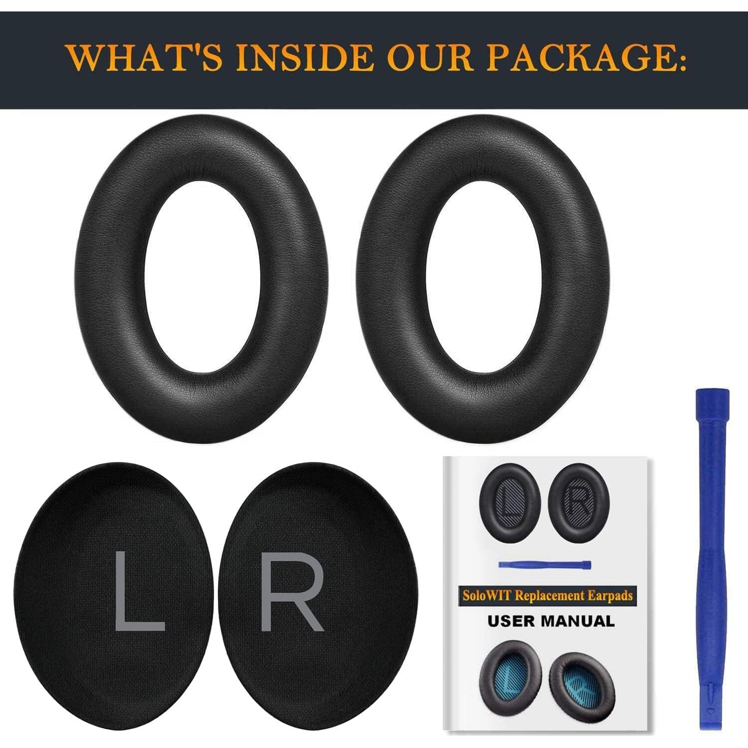 Almohadillas de Reemplazo SOULWIT para Bose QC45 - Negro