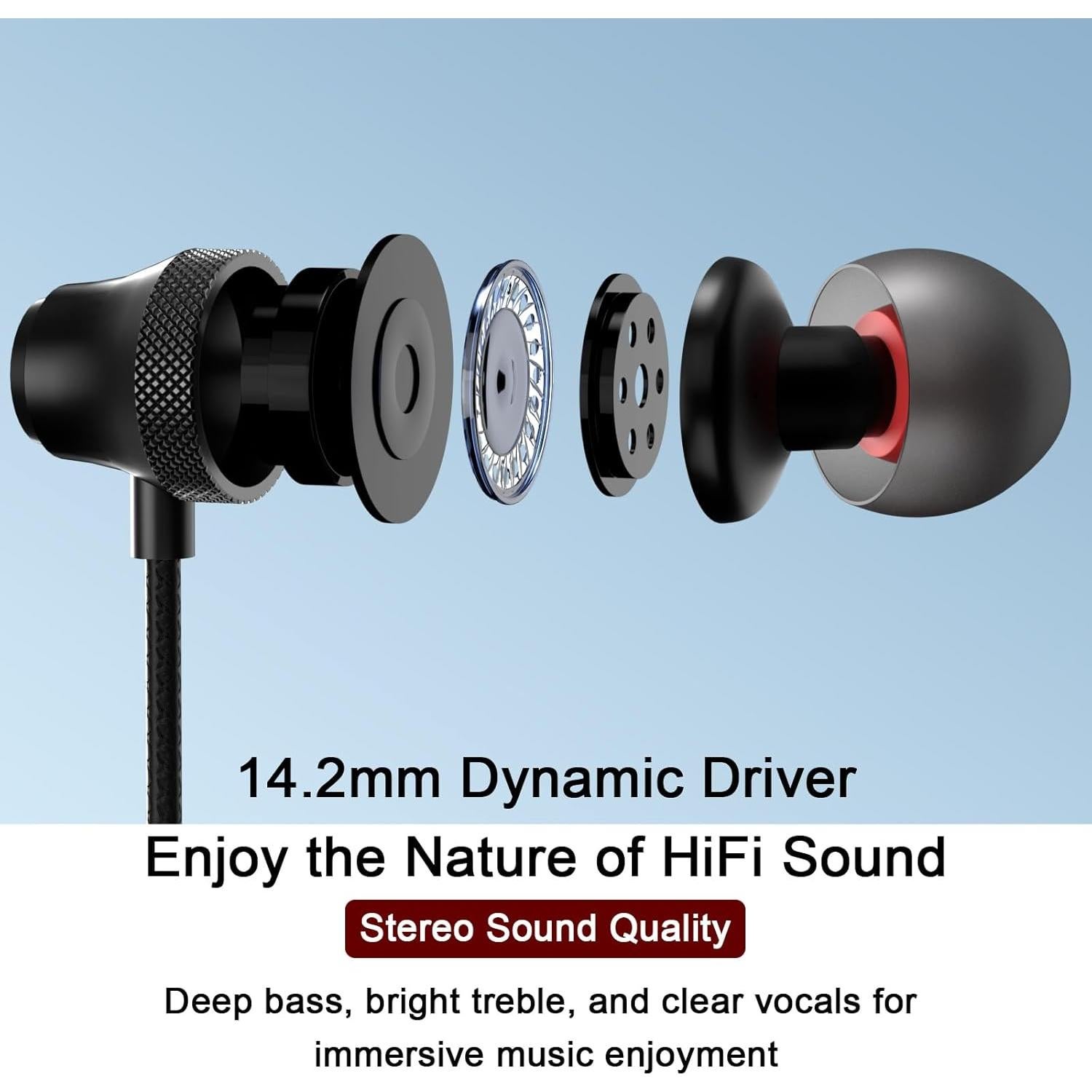 Auriculares USB C AIAUXAI con micrófono y almohadillas - Negro