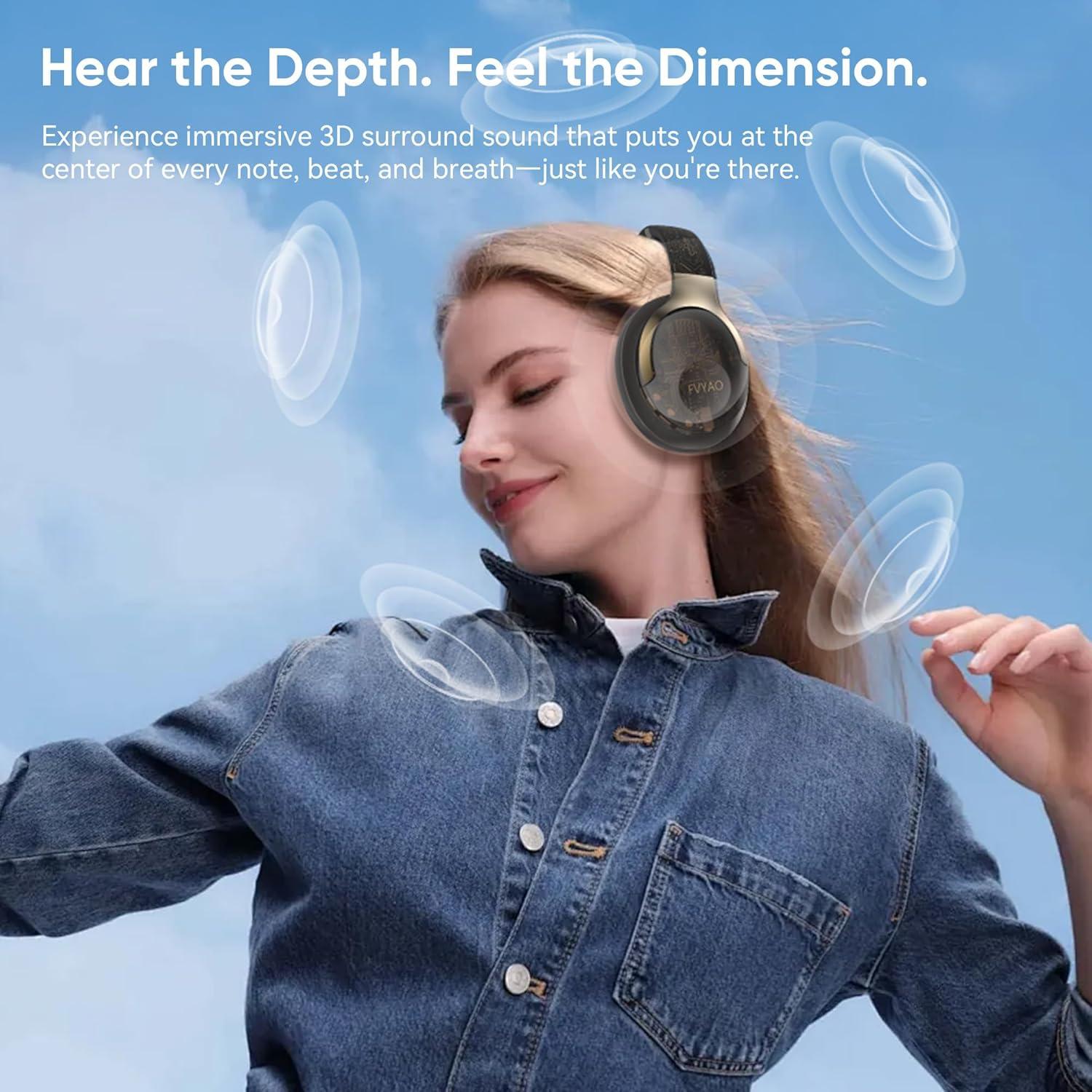 Auriculares Inalámbricos Bluetooth FVYAO V6.0 65H RGB HiFi