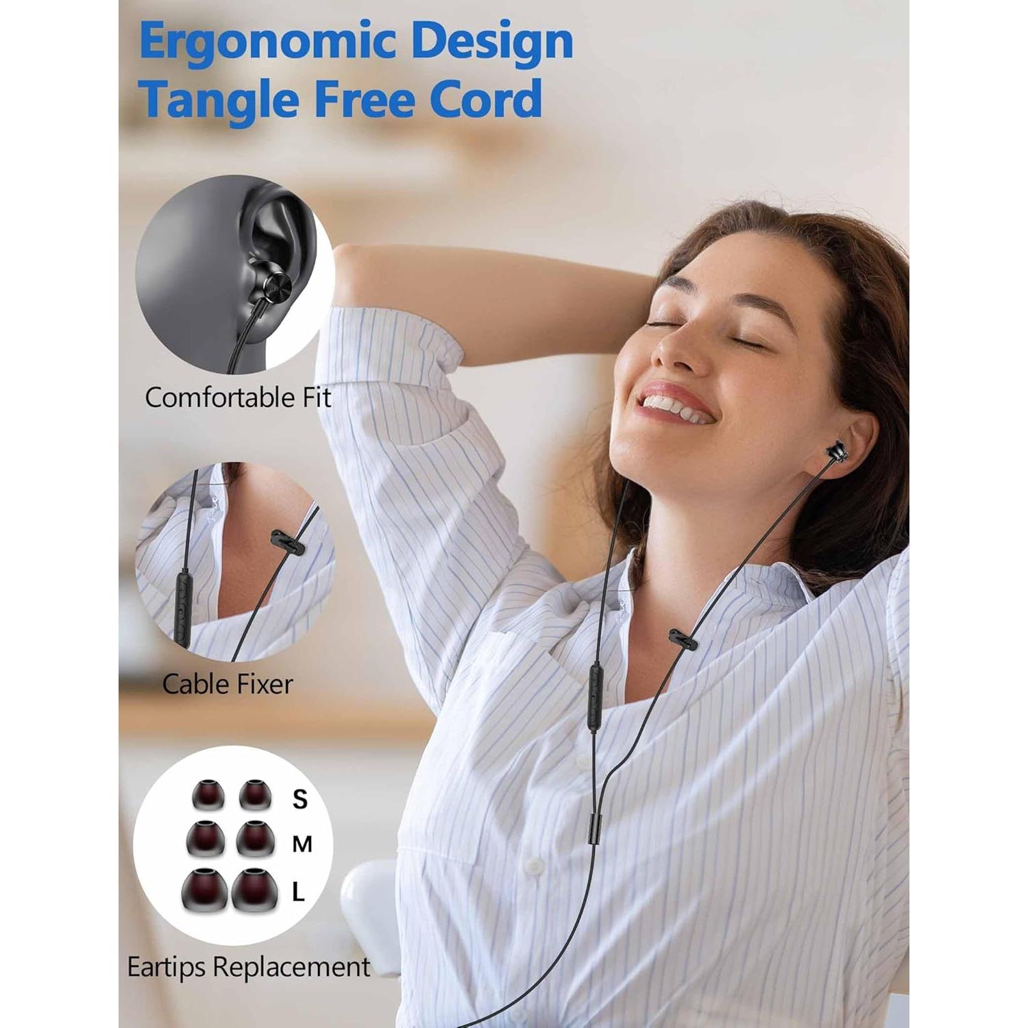 Auriculares In-Ear TOPAUX 3.5mm con Micrófono y Aislamiento