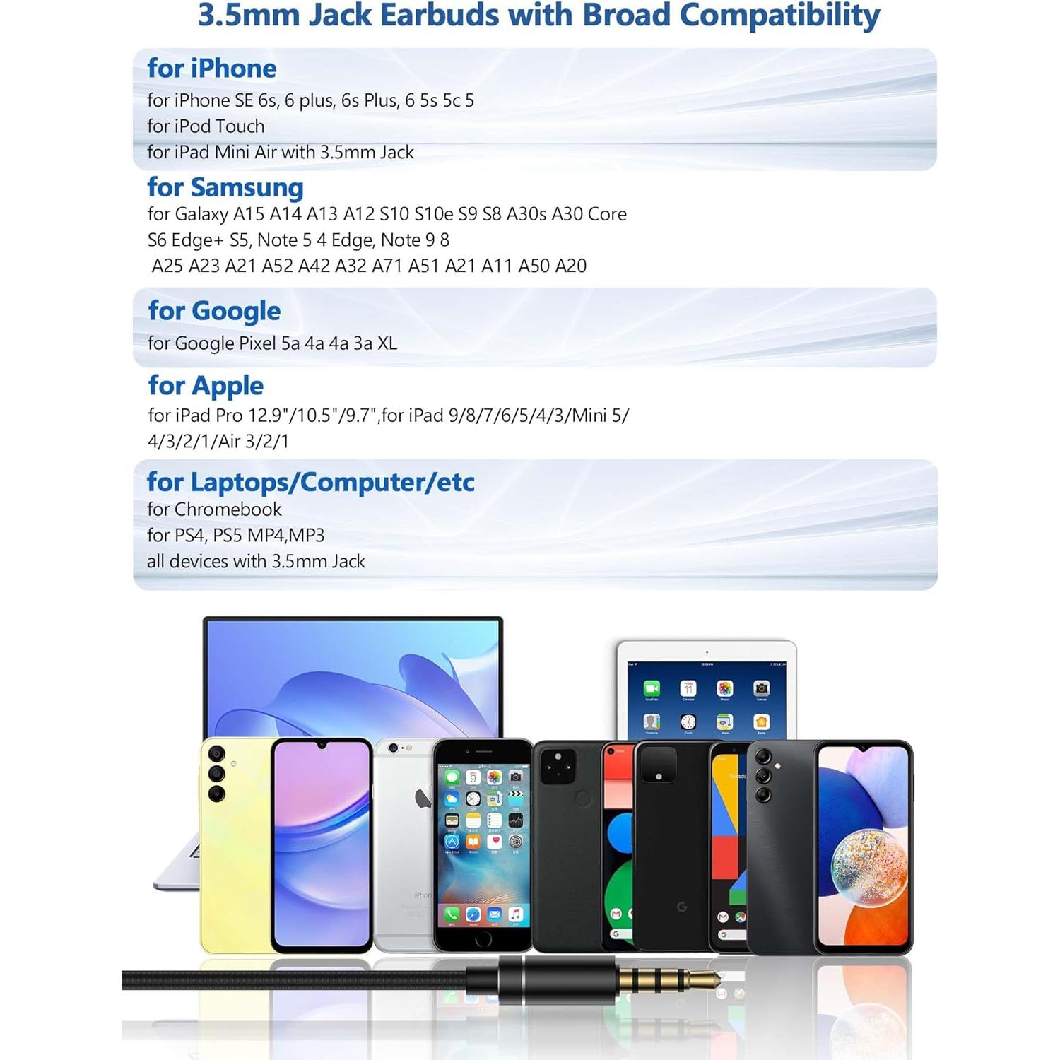 Auriculares In-Ear TOPAUX 3.5mm con Micrófono y Aislamiento