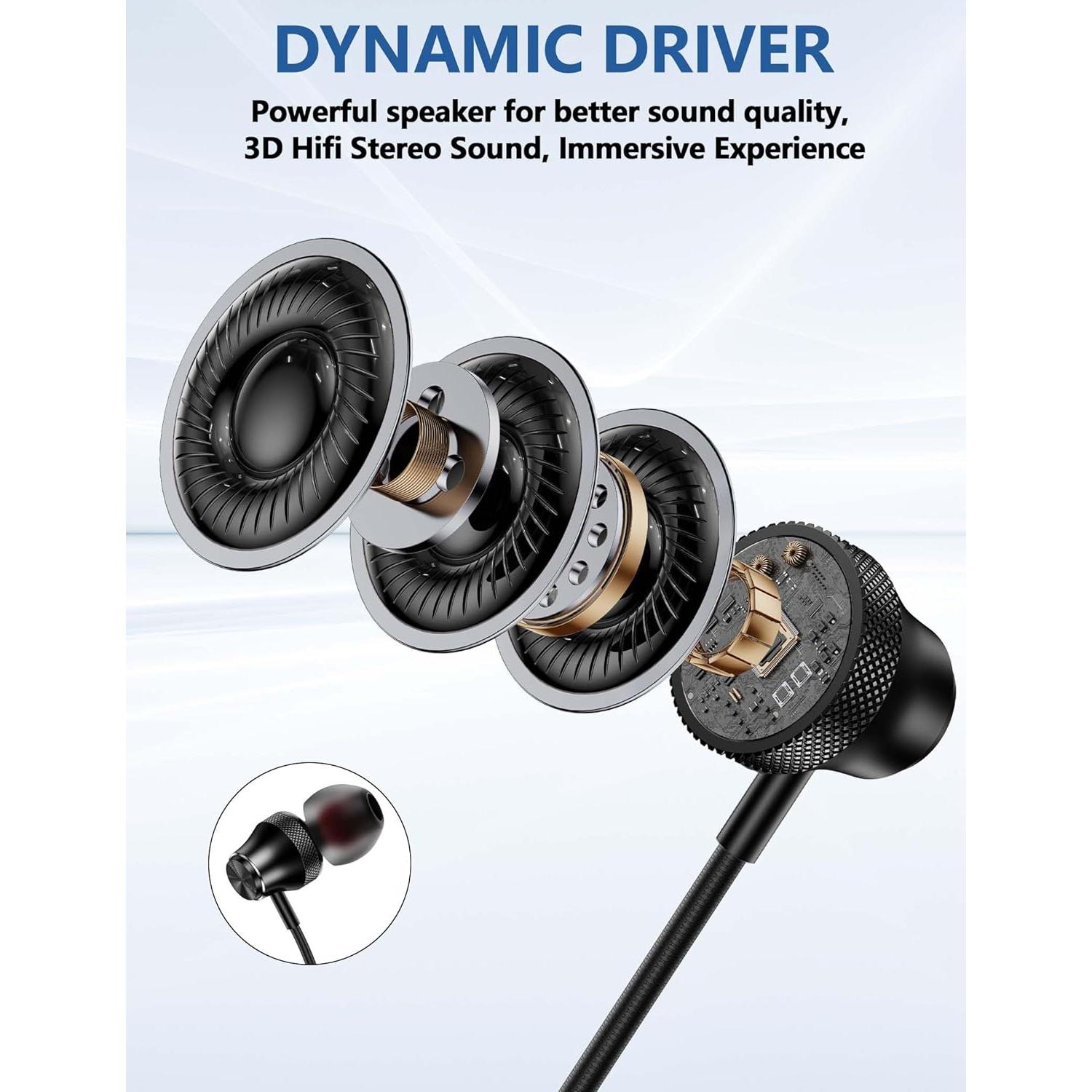 Auriculares In-Ear TOPAUX 3.5mm con Micrófono y Aislamiento