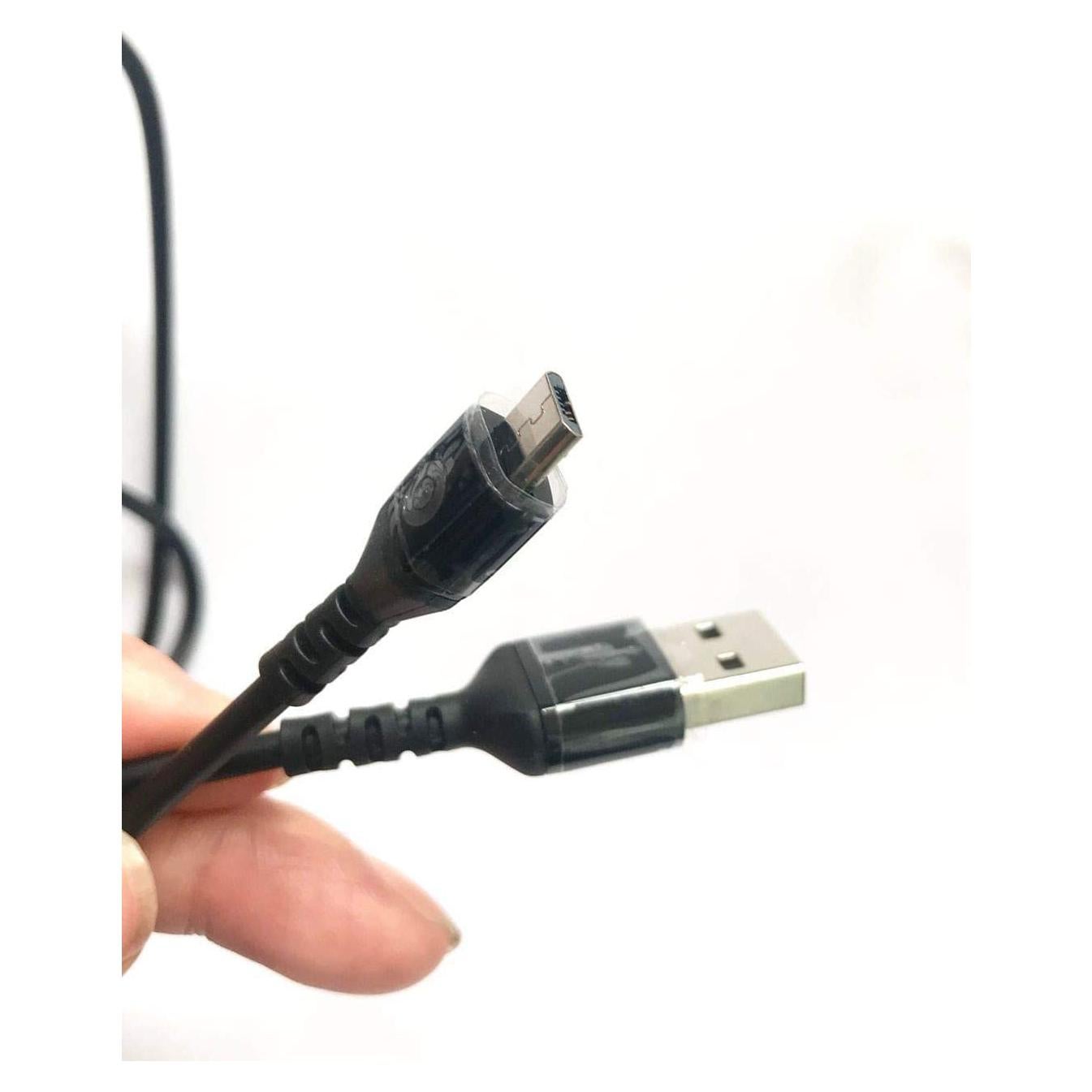 Cable de carga USB-A a USB-Micro LEASUN 130 cm Negro