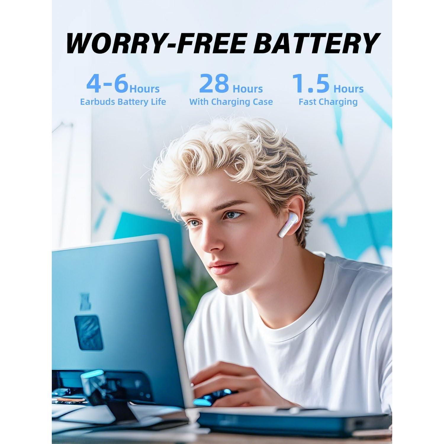 Auriculares Inalámbricos ONIKUMA T27 20ms Latencia Baja Blanco