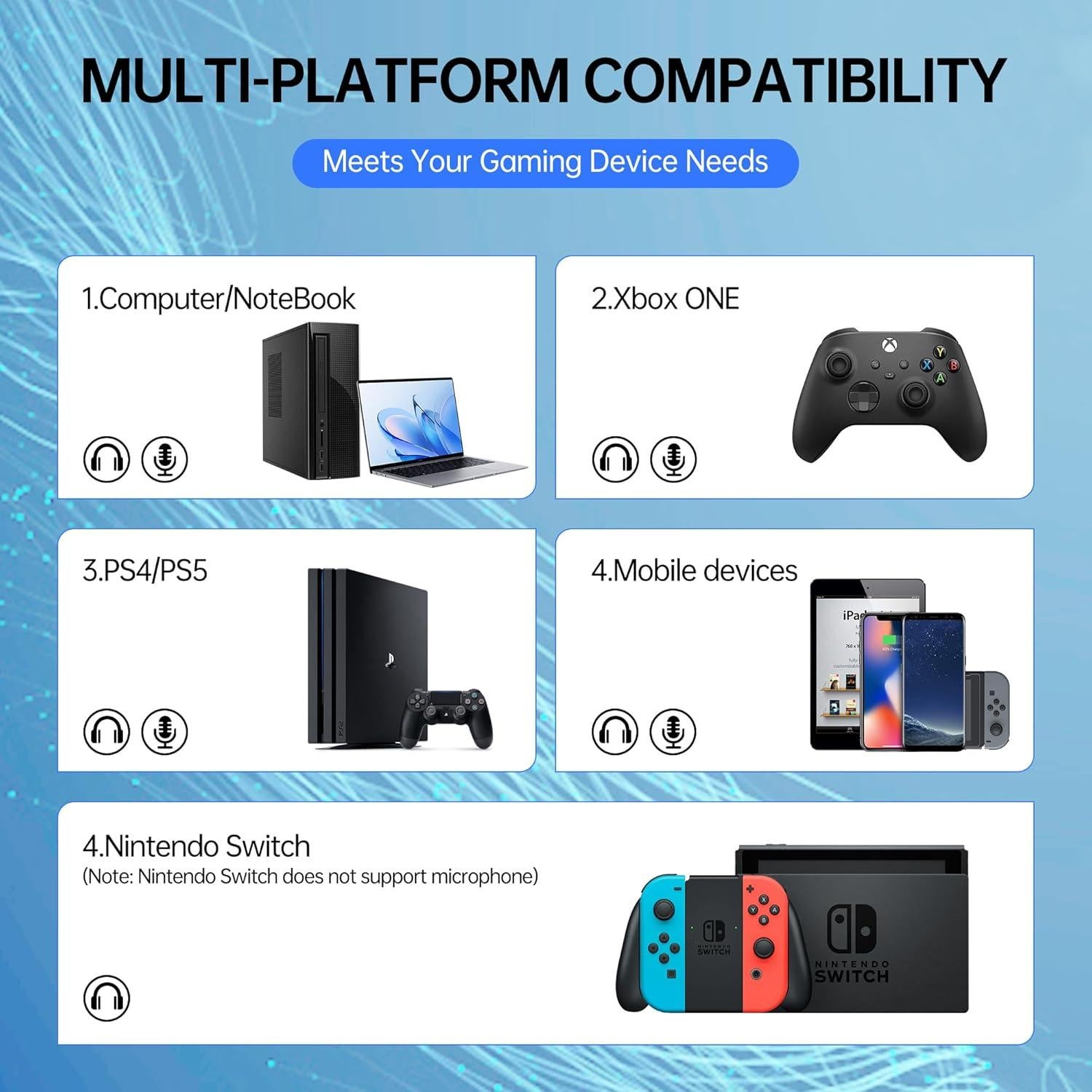 Auriculares para Juegos K80 CASLSI con Sonido 7.1 y Micrófono