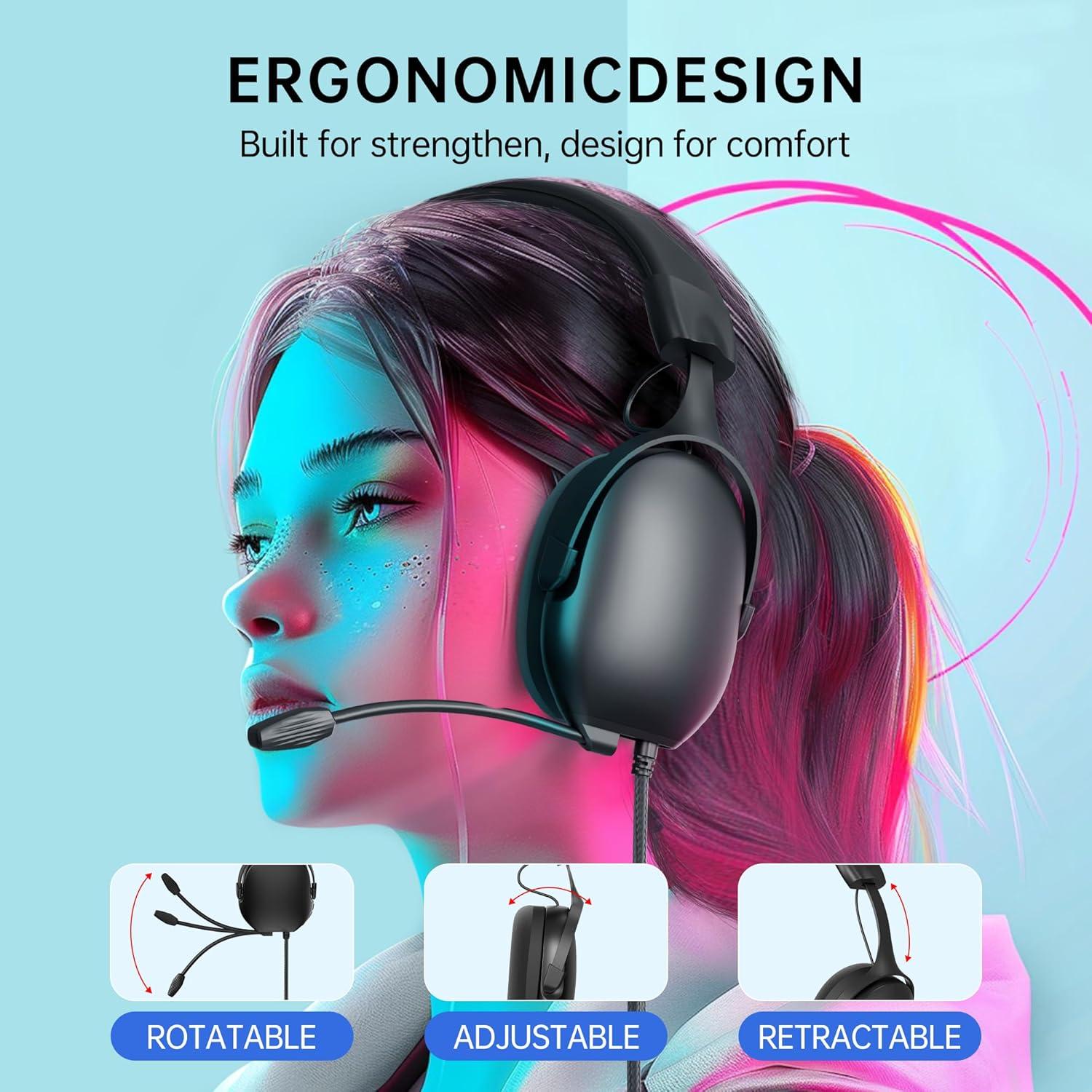 Auriculares para Juegos K80 CASLSI con Sonido 7.1 y Micrófono
