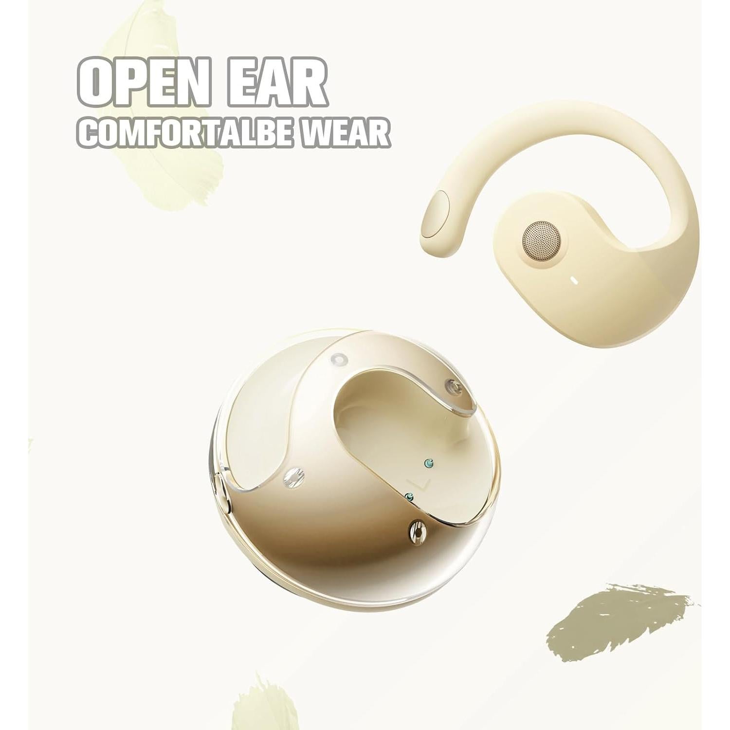 Auriculares Inalámbricos Bluetooth Abiertos JM13 Beige IPX5