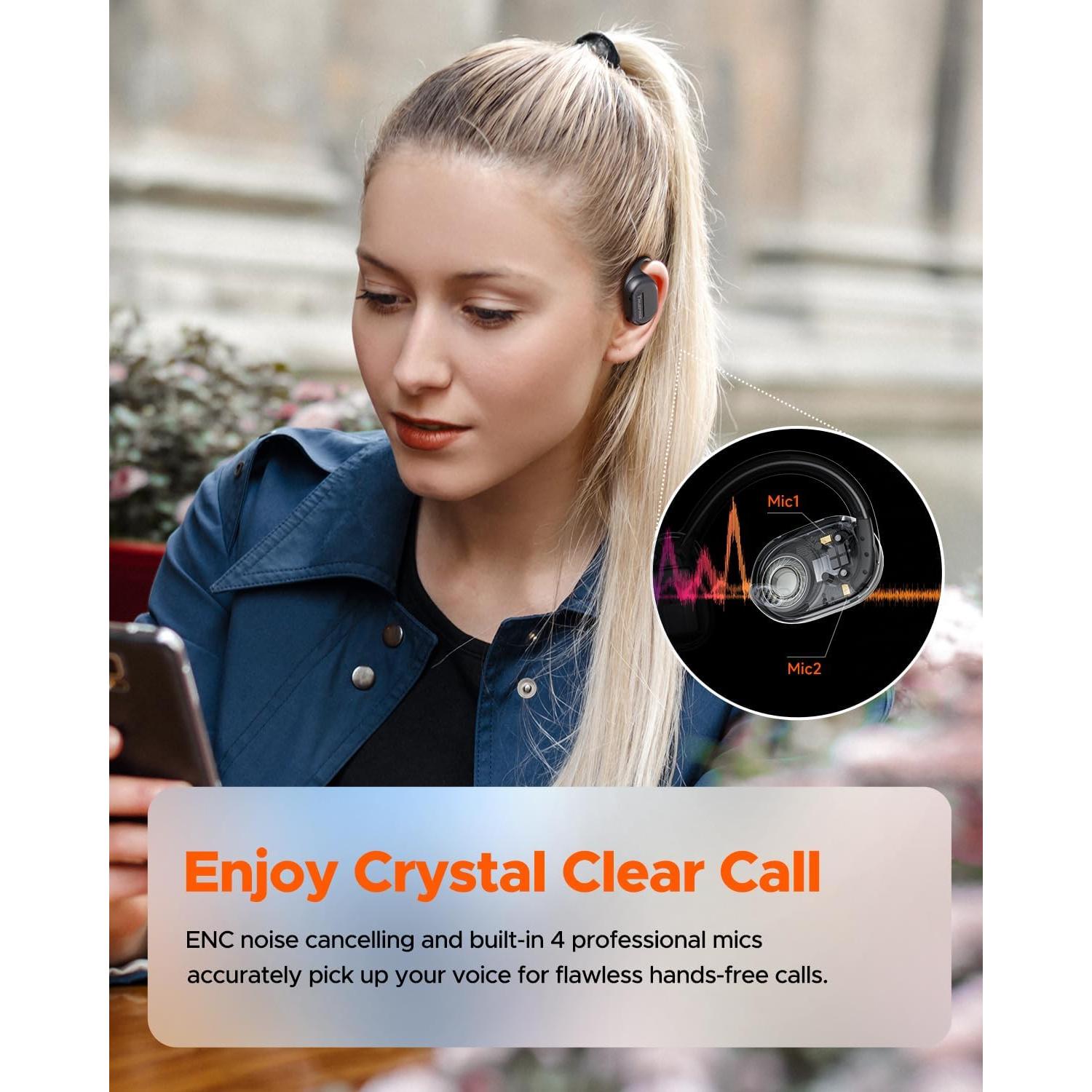 Auriculares Inalámbricos Truefree O1 Bluetooth 5.3 45H Negro